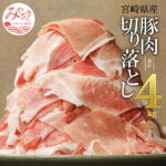 【ふるさと納税】 豚肉 宮崎県産 切り落とし4kg（豚肉 冷凍500g×8パック 合計4kg）豚肉小分けパック